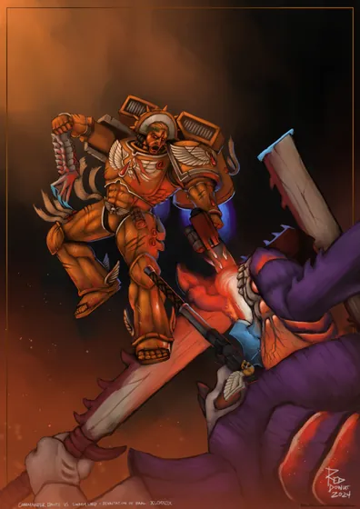Commander Dante vs Swarmlord - Devastation of Baal - XLCMXCIX by Red Donut