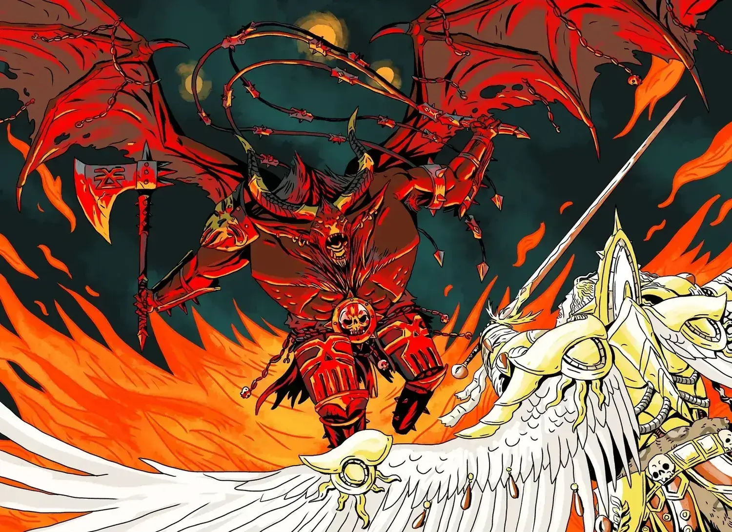 Sanguinius vs Ka´bandha by Adrian Iglesias