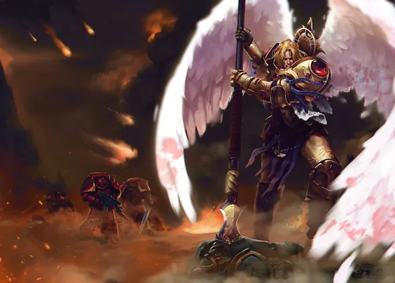 Sanguinius and the Siege of Terra by Vitaly Perevoshikov