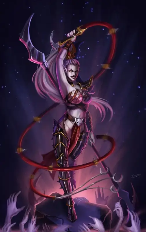 Warhammer artworks (Aeldari and magus) (Ynnari Study) by Vesta (Skitoya) Menyachikhina