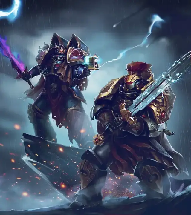 The Night Lords and Custodes Shadowkeeper. (Shadowkeeper & Night Lords) by Vitaly Perevoshikov