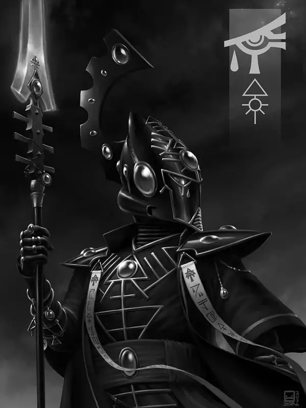 40k Fanart - Eldar Farseer (Eldar Farseer) by Joshua Hardie
