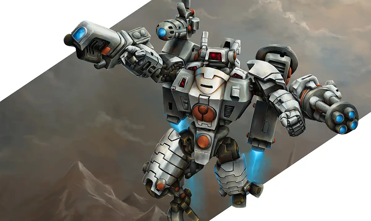 T'au Fusion Blaster & High-Output Melta Array — Detail crop: Tau Commander in custom Tau XV8 Crisis Battlesuit