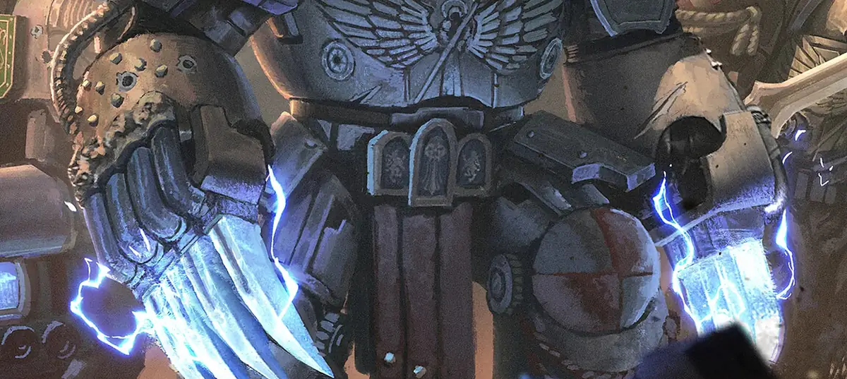 Lightning Claws — Detail crop: 【战锤40K】暗黑天使-死翼连队Dark Angels-Deathwing Company