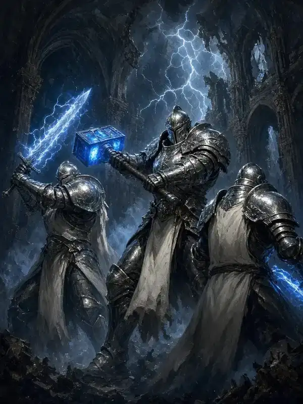 Illustration of Grey Knights Paladins