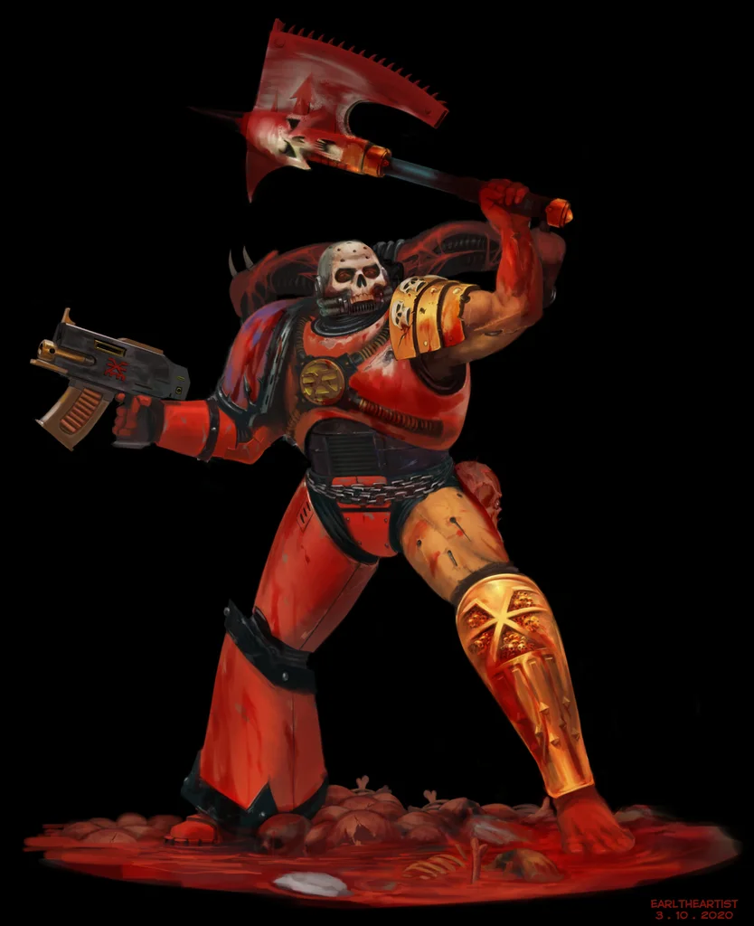 Illustration of Khorne Berzerkers