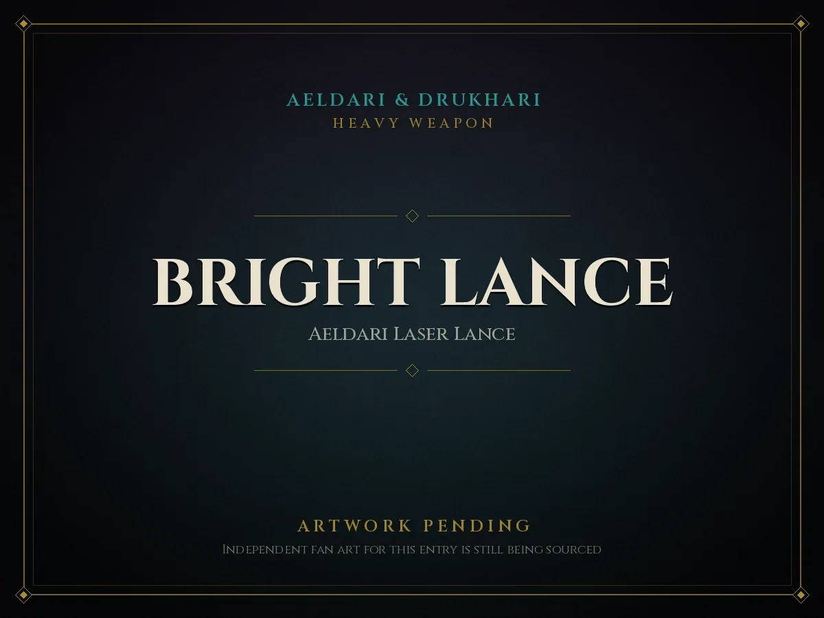 Artwork pending card for Bright Lance (Aeldari Laser Lance)