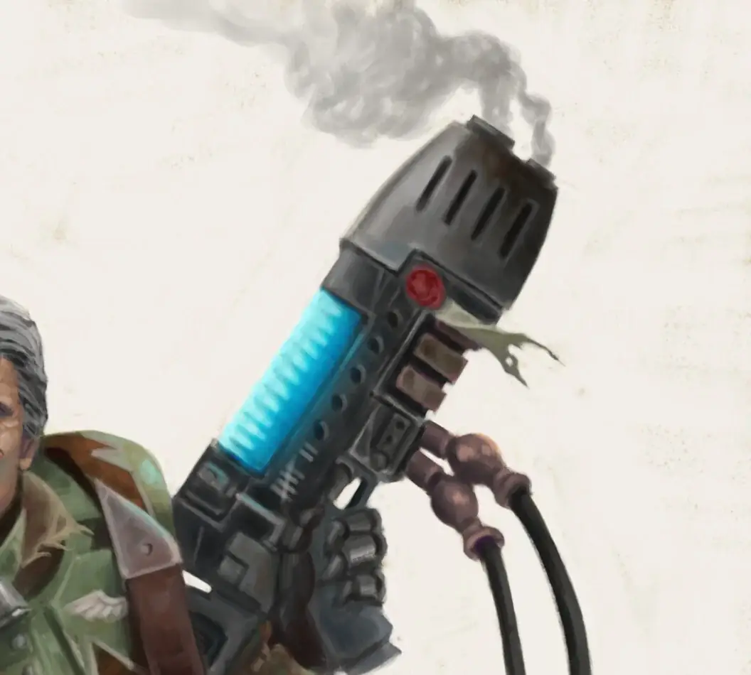 Illustration of Hot-Shot Lasgun (Hellgun & Hot-Shot Volley Gun)