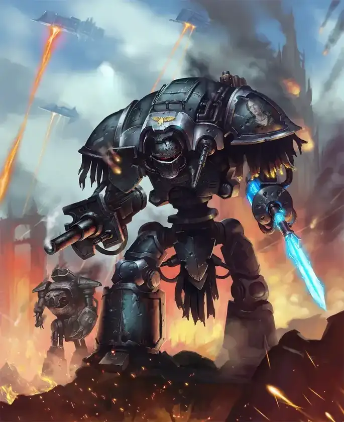 Illustration of Questoris-Class Imperial Knight