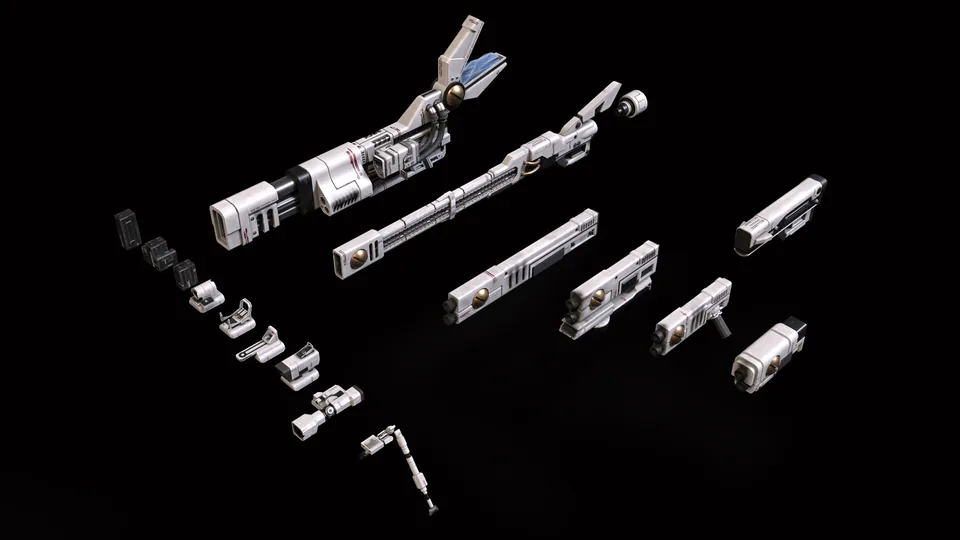 Illustration of Pulse Rifle, Pulse Carbine & Burst Cannon