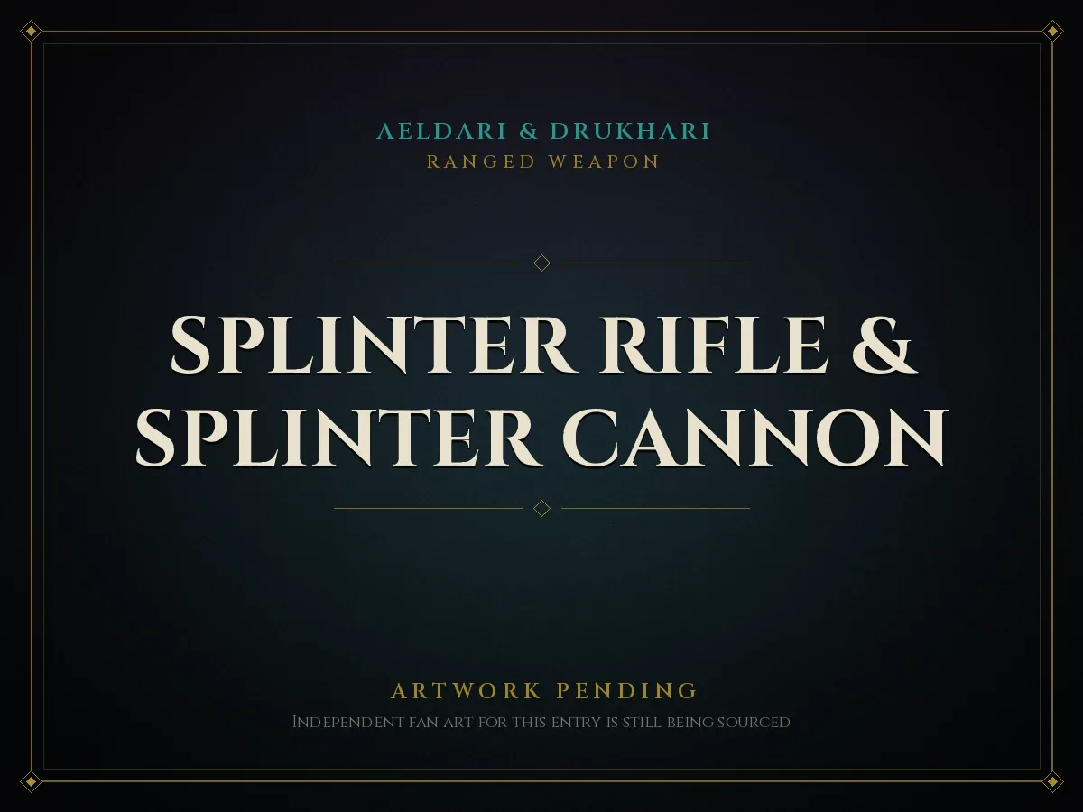 Artwork pending card for Splinter Rifle & Splinter Cannon