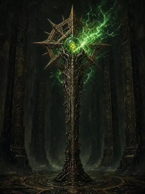 Illustration of Staff of Light & Eldritch Lance
